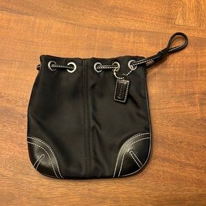 Coach Black Cinch Wristlet